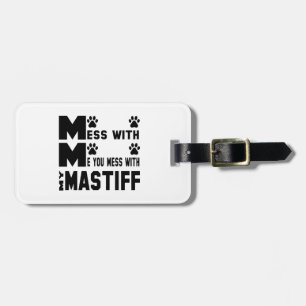 Etiqueta Para Maletas Usted ensucia con mi mastín