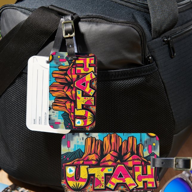 Etiqueta Para Maletas Utah Monument Valley grafiti viaje (Subido por el creador)