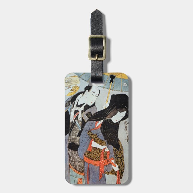 Etiqueta Para Maletas Utamaro: Amantes, 1797 (Frente Vertical)