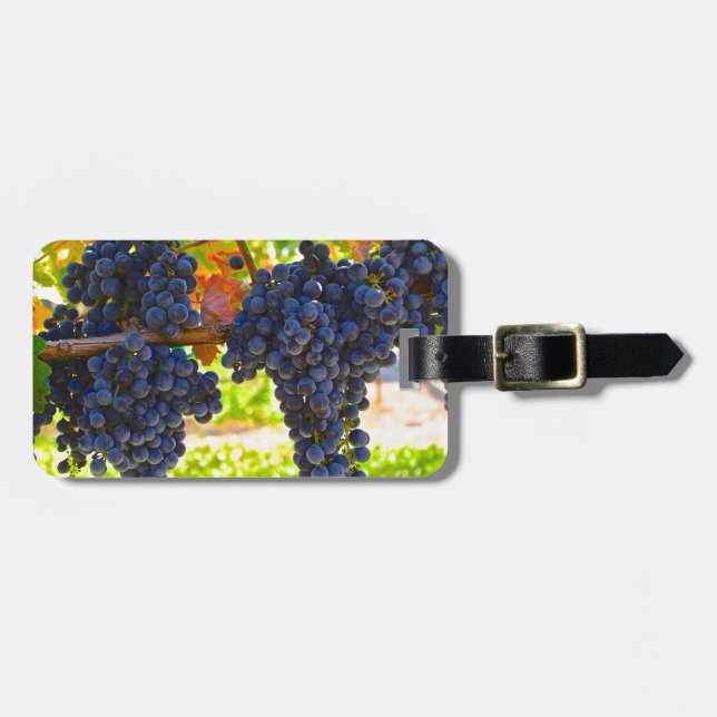 Etiqueta Para Maletas Uvas de vino (Frente Horizontal)