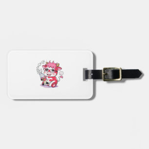 Etiqueta Para Maletas Vaca de fresa Kawaii Anime Fresa Leche _5