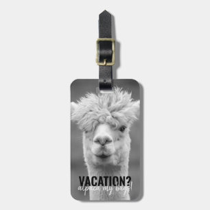 Etiqueta Para Maletas Vacaciones Alpaca Mis Bolsas Negro