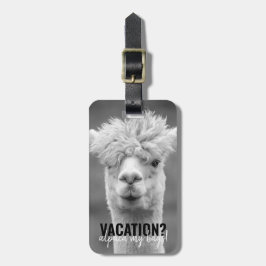 Etiqueta Para Maletas Vacaciones Alpaca My Bags Black