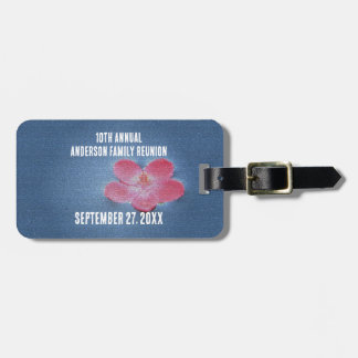 Etiqueta Para Maletas Vacaciones anuales de verano con flores en Reunión