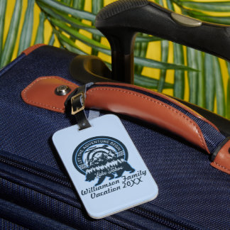 Etiqueta Para Maletas Vacaciones de la familia Lake Tahoe Adventure Bear