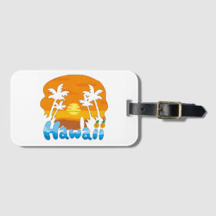 Etiqueta Para Maletas Vacaciones en Hawái 
