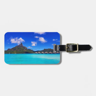 Etiqueta Para Maletas Vacaciones en isla tropical Bora Bora Scenic