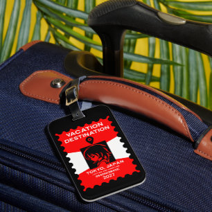 Etiqueta Para Maletas Vacaciones en Japón de destino