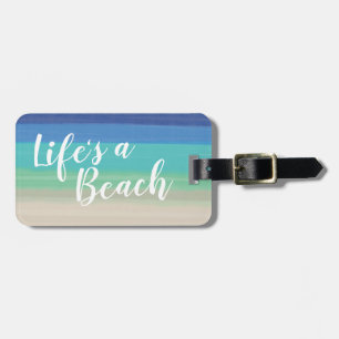 Etiqueta Para Maletas Vacaciones en Playa Tropical La vida es una play