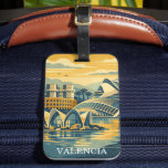 Etiqueta Para Maletas Valencia Spain Vintage - Minimalist Colorful<br><div class="desc">Whether you’re a world traveler, an expat missing the Turia Gardens, or a lover of mid-century modern decor, this colorful Valencia luggage tag is the perfect statement piece. Featuring a clean, flat-design aesthetic and a sun-drenched palette, it evokes the warmth of the Costa Blanca. Ideal for a gallery wall, a...</div>