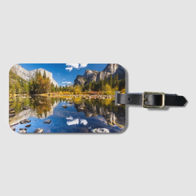 Etiqueta Para Maletas Valle de Yosemite en caída (Anverso horizontal)