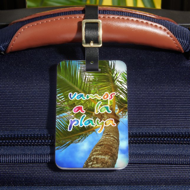 Etiqueta Para Maletas vamos a la playa (Anverso In situ 2)