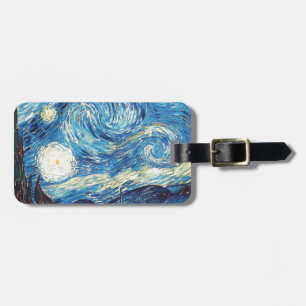 Etiqueta Para Maletas Van Gogh el arte 1889 del vintage de la noche