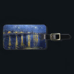 Etiqueta Para Maletas Van Gogh: Noche estrellada sobre el Rhone<br><div class="desc">Van Gogh: Noche estrellada sobre el Rhone.  Paisaje clásico fantástico pintado por el pintor holandés Vincent Willem Van Gogh. vintage,  Vincent van Gogh,  impresionismo del poste,  impresionista,  impresionista del poste,  regalo,  paisaje,  noche estrellada sobre el rhone</div>