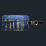Etiqueta Para Maletas Van Gogh: Noche estrellada sobre el Rhone<br><div class="desc">Van Gogh: Noche estrellada sobre el Rhone.  Paisaje clásico fantástico pintado por el pintor holandés Vincent Willem Van Gogh. vintage,  Vincent van Gogh,  impresionismo del poste,  impresionista,  impresionista del poste,  regalo,  paisaje,  noche estrellada sobre el rhone</div>