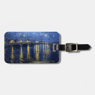 Etiqueta Para Maletas Van Gogh: Noche estrellada sobre el Rhone
