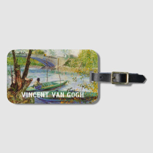 Etiqueta Para Maletas Van Gogh pescando en primavera, Pont de Clichy