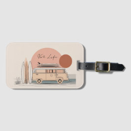 Etiqueta Para Maletas Van Life Surf Van – Retro Beach Camper Aesthetic