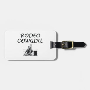 Etiqueta Para Maletas Vaquera del rodeo de la CAMISETA