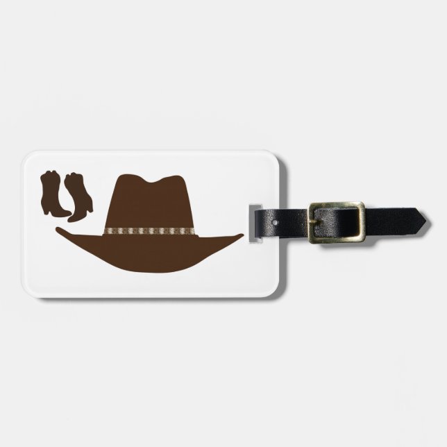 Etiqueta Para Maletas Vaquero occidental (Frente Horizontal)