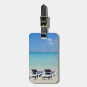 Etiqueta Para Maletas Varadero, Cuba. Arena y sillas de playa