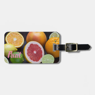 Etiqueta Para Maletas Variación de naranja cítrico, cal, mandarina,