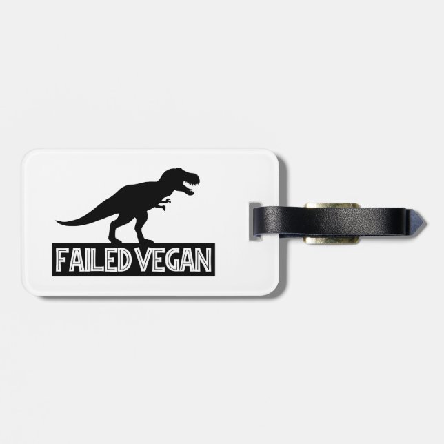 Etiqueta Para Maletas Vegan fallida de T-Rex (Atrás Horizontal)