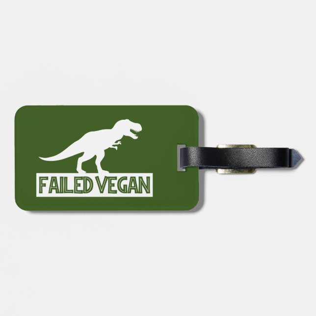Etiqueta Para Maletas Vegan fallida de T-Rex (Atrás Horizontal)