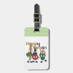 Etiqueta Para Maletas Vegano feliz