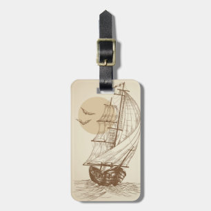 Etiqueta Para Maletas Velero del vintage
