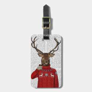 Etiqueta Para Maletas Venado en suéter 2