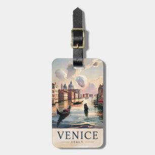 Etiqueta Para Maletas Venecia Italia Viaje Acuarela Vintage Gran Canal