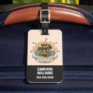 Etiqueta Para Maletas Ver Bien en todas las cosas Gráfico hippie