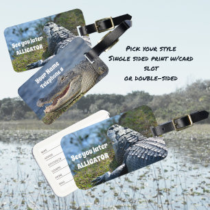 Etiqueta Para Maletas Ver Más Tarde Alligator Fotografía