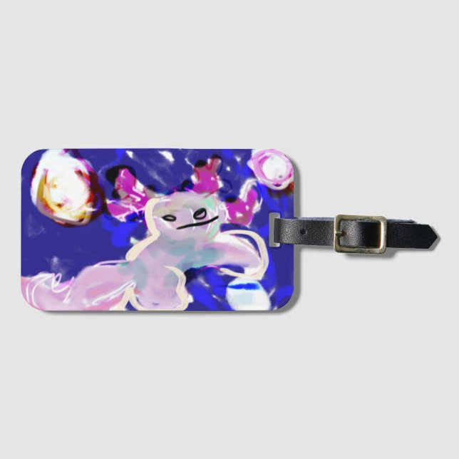 Etiqueta Para Maletas verano de Axolotl (Anverso horizontal)