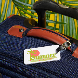 Etiqueta Para Maletas Verano de palmera con sol y playa