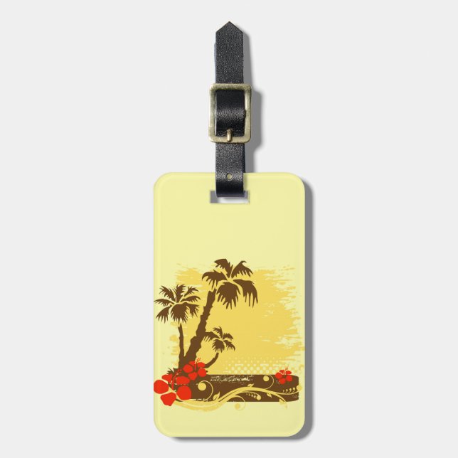 Etiqueta Para Maletas Verano tropical (Frente Vertical)