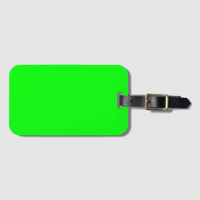 Etiqueta Para Maletas Verde (Anverso horizontal)