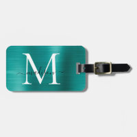 Verde azulado Aqua Green Brusht Metalizado Script 