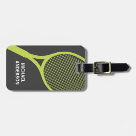 Etiqueta Para Maletas Verde conocido personalizada y gris de la estafa