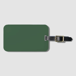 Etiqueta Para Maletas Verde Esmeralda Oscuro Color Sólido