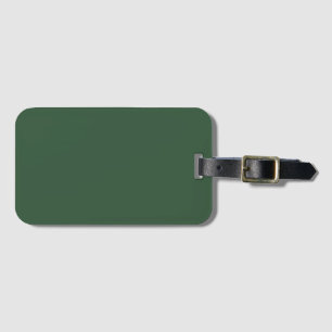 Etiqueta Para Maletas Verde Esmeralda Oscuro Color Sólido