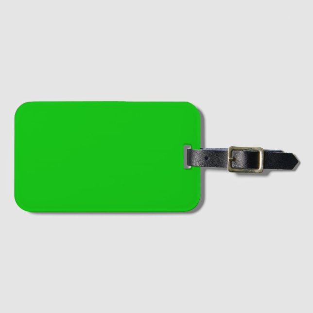 Etiqueta Para Maletas Verde lima (Anverso horizontal)