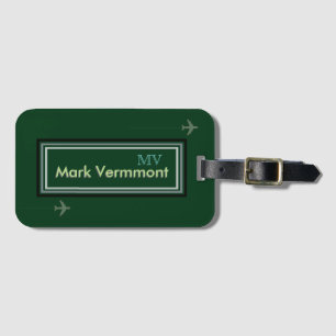 Etiqueta Para Maletas Verde personalizado moderno