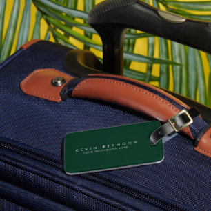 Etiqueta Para Maletas Verde profesional simple básico básico personal