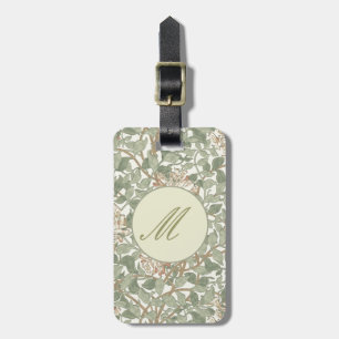 Etiqueta Para Maletas Verde Suave Vintage William Morris Honeysuckle