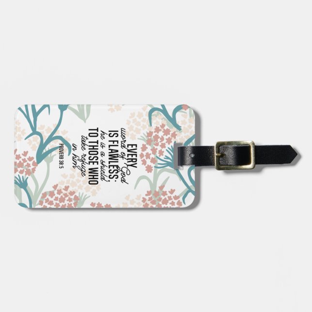 Etiqueta Para Maletas Verso bíblico Proverb 30:5 (Frente Horizontal)