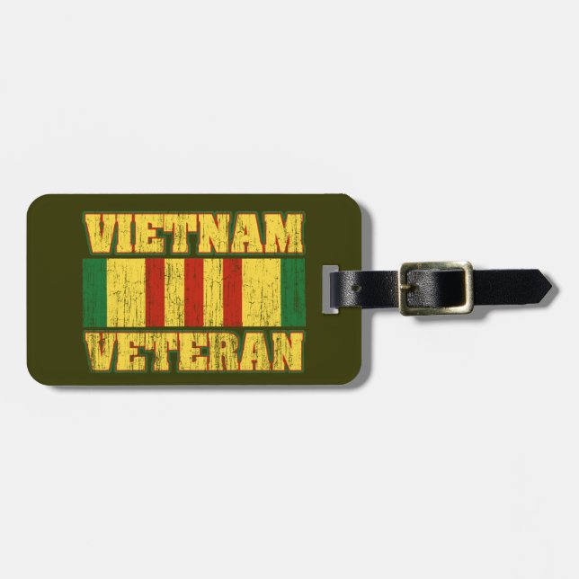 Etiqueta Para Maletas Veterano de Vietnam (Frente Horizontal)