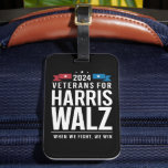 Etiqueta Para Maletas Veteranos De Harris Walz 2024<br><div class="desc">Veteranos De La Campaña Presidencial Harris Walz 2024</div>