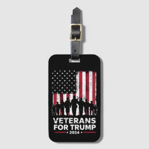 Etiqueta Para Maletas Veteranos del abuelo de papá por la bandera estado